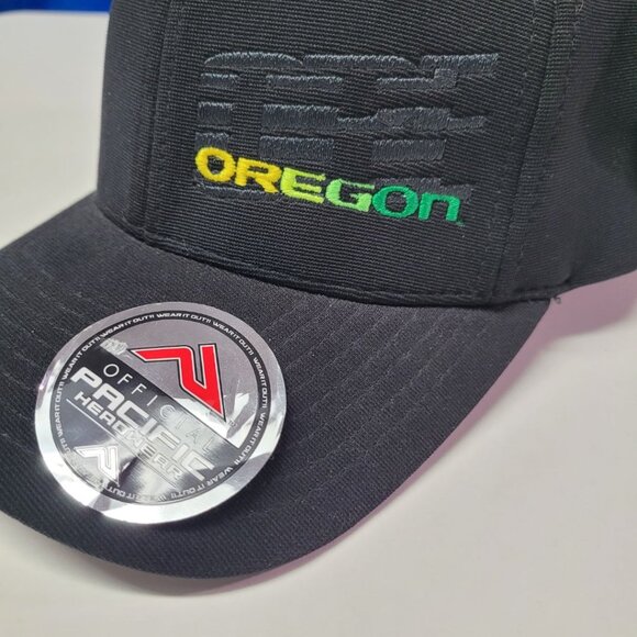 Oregon Pacific Headwear Ball Cap Hat Black 498F Size L-XL 7 3/8 - 8 Mens Tags - Picture 2 of 8